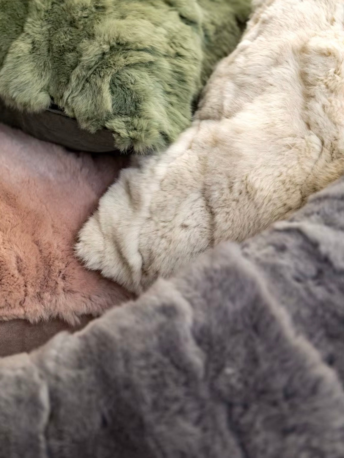 Blush Faux Fur Pillow Cover 45x45