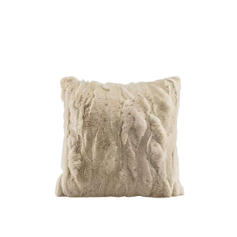 Beige konijnenkussensloop 45x45