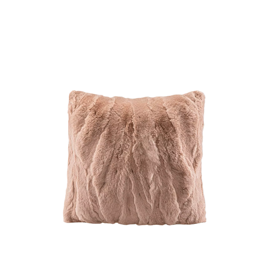 Blush Faux Fur Pillow Cover 45x45