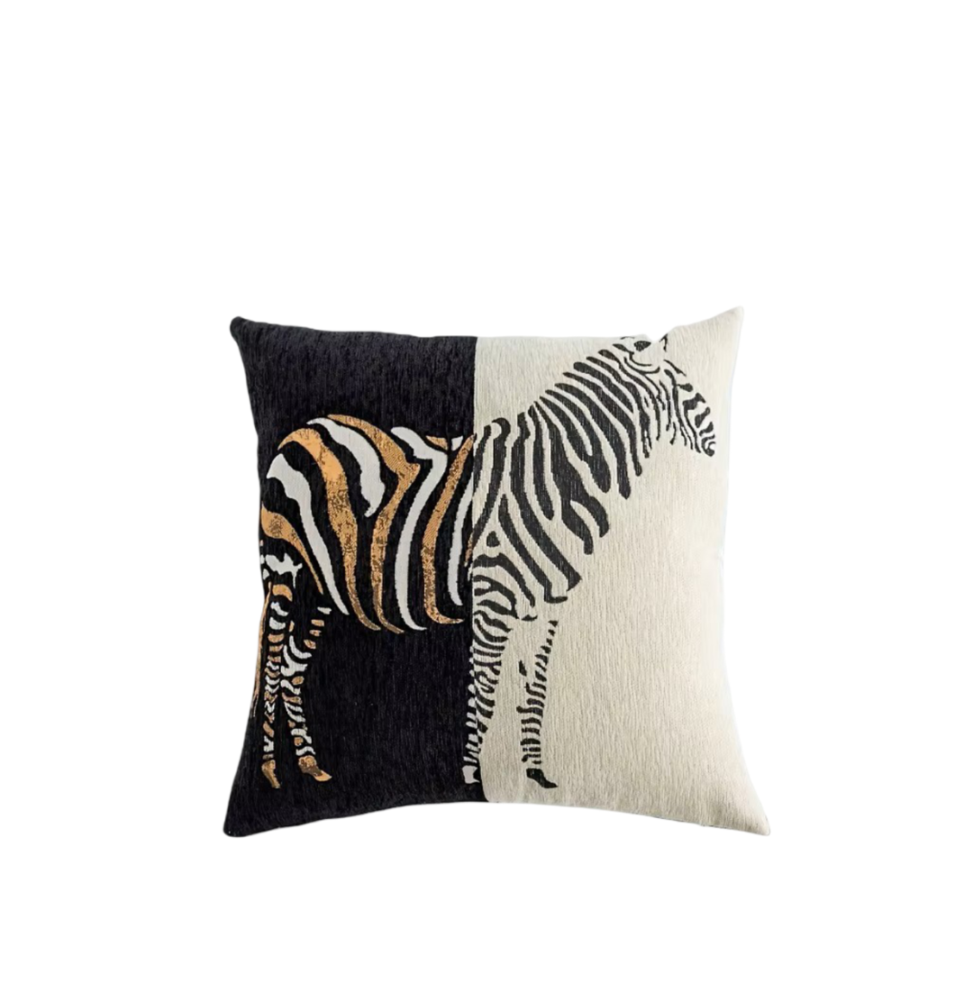 Zwart Zebra Kussensloop - 45x45cm