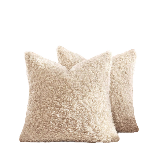 Beige Teddy Cozy Kussensloop