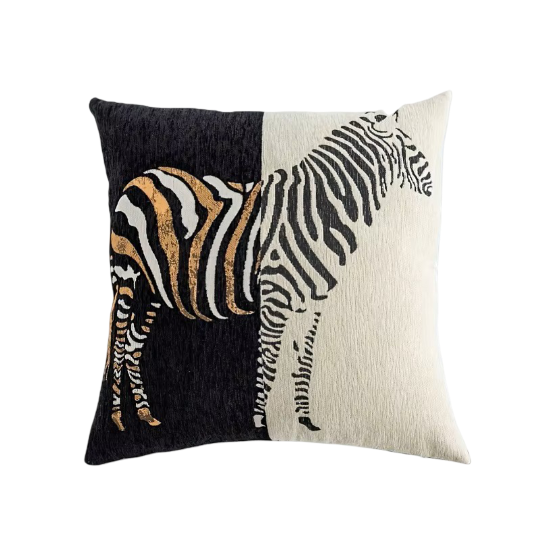 Zwart Zebra Kussensloop - 45x45cm