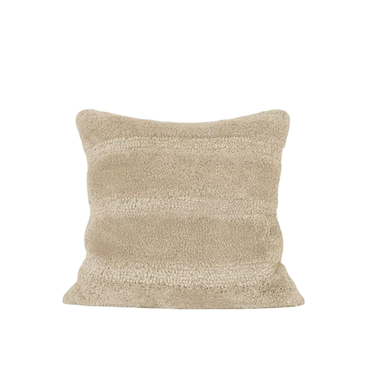 Beige Luxe Pluche Kussensloop - 50x50cm
