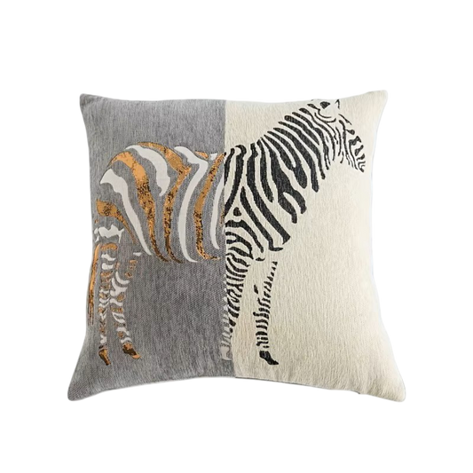Grijs Zebra Kussensloop - 45x45cm