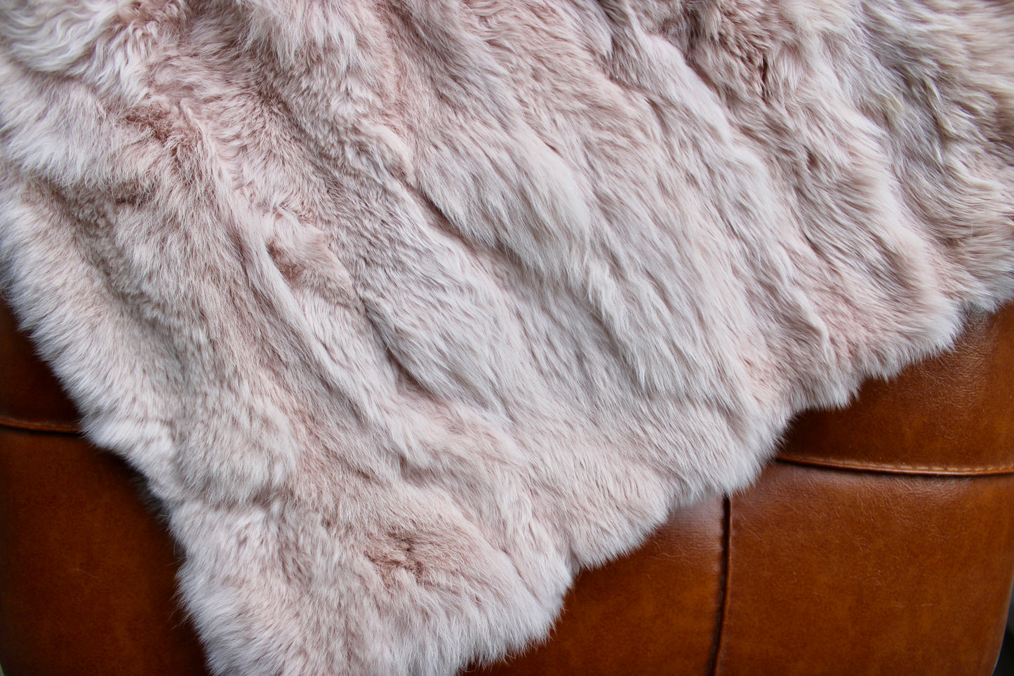 Blush Faux Fur Pillow Cover 45x45
